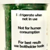 A container of green stuff with instructions on how to use it.