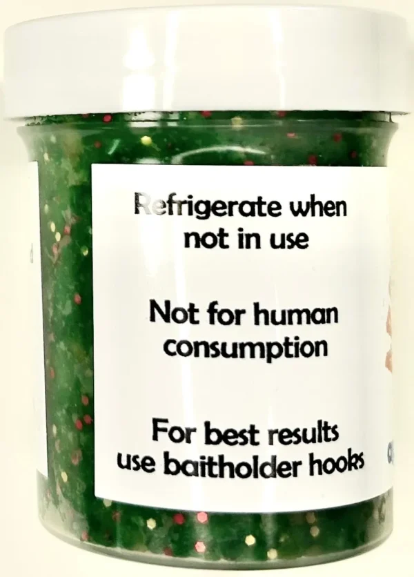 A container of green stuff with instructions on how to use it.