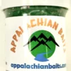 A close up of the logo on a jar
