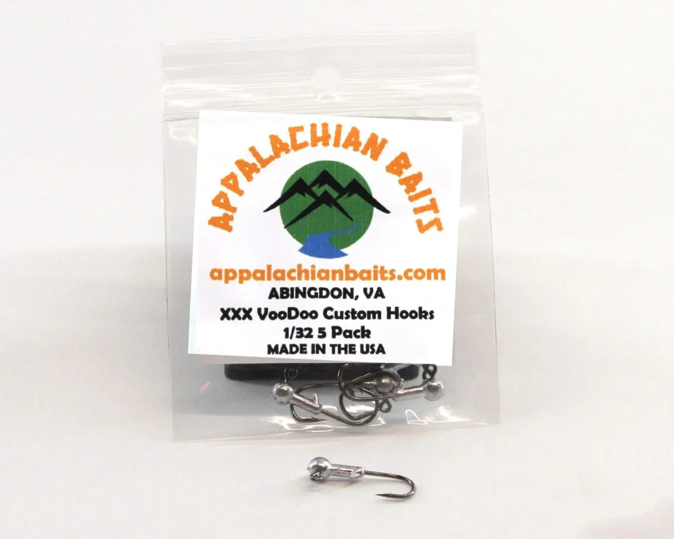 A package of fishing hooks with the logo for appalachian parts.