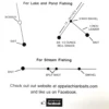 A fishing line diagram with instructions for lake and pond fishing.