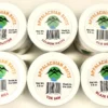 A close up of six containers of butter