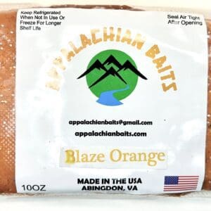 A package of appalachian baits blaze orange