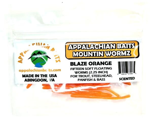 A package of mountain wormz in orange.