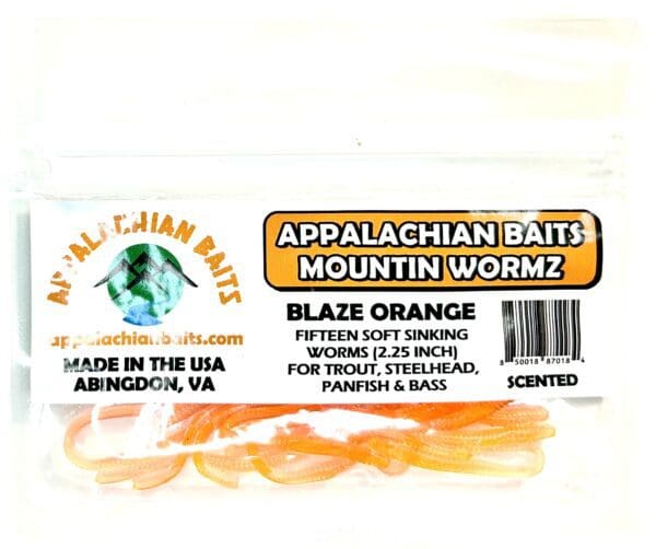 A package of mountain worm worms for fishing.