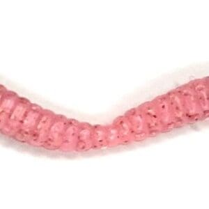 A close up of the end of a pink rope