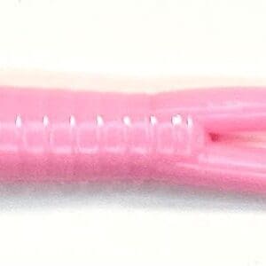 A pink pen with white lines on it.