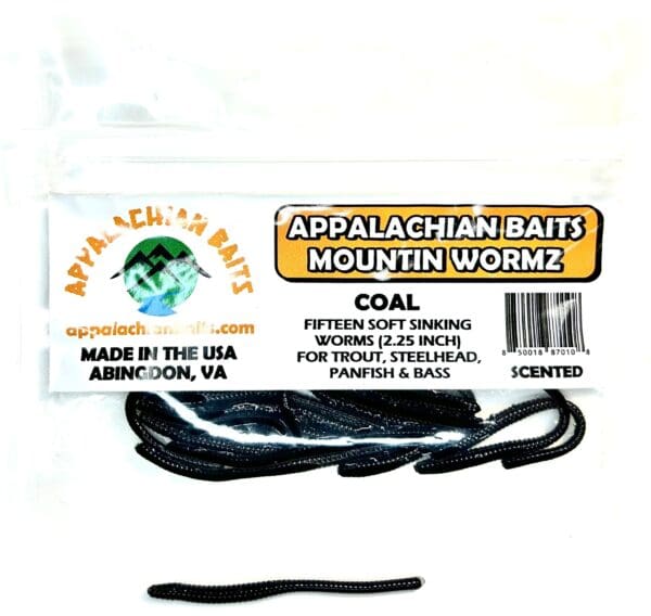 A package of appalachian baits mountain worm