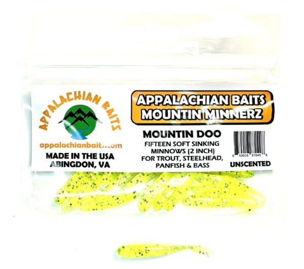 A package of mountain dog fishing lure.