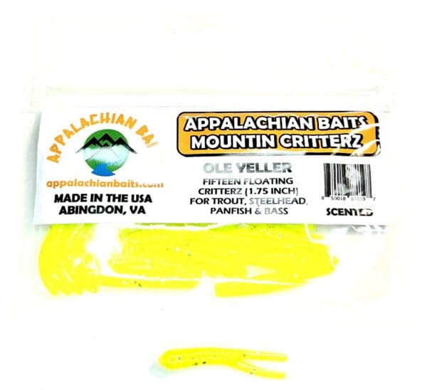 A yellow package of appalachian bath mountain critters