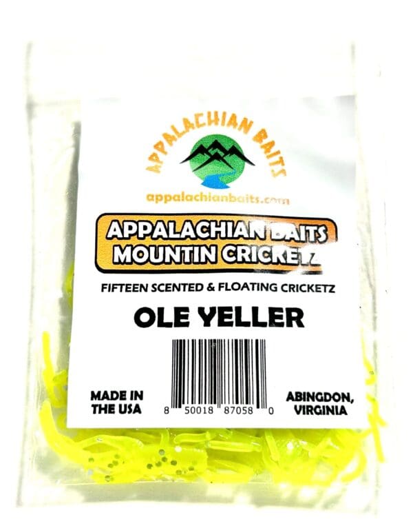 A bag of ole veller mountain crickets