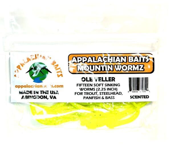 A package of appalachian baits mountain wormz