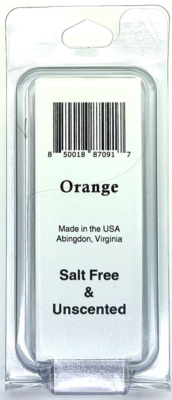 A package of orange salt is shown.