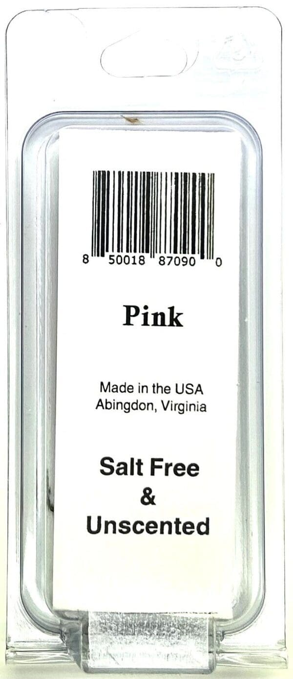 A bottle of pink salt is shown.