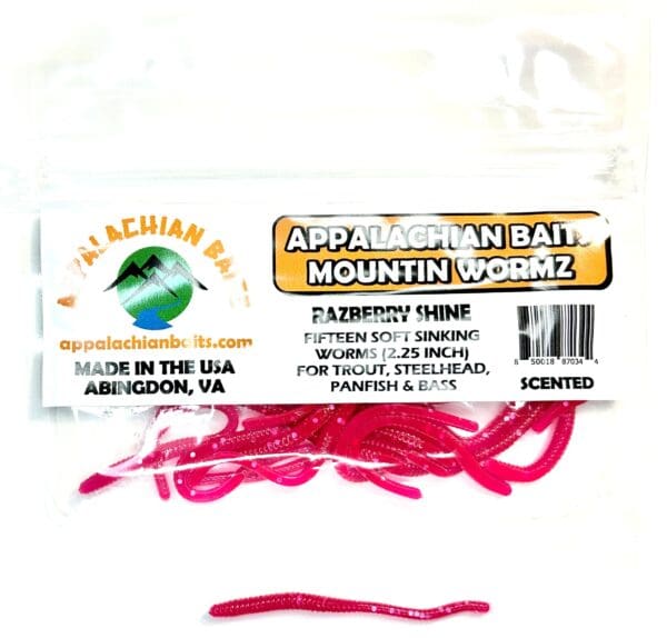 A package of appalachian bait mountain worm.