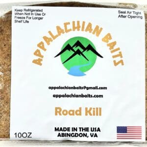 A box of appalachian baits road kill