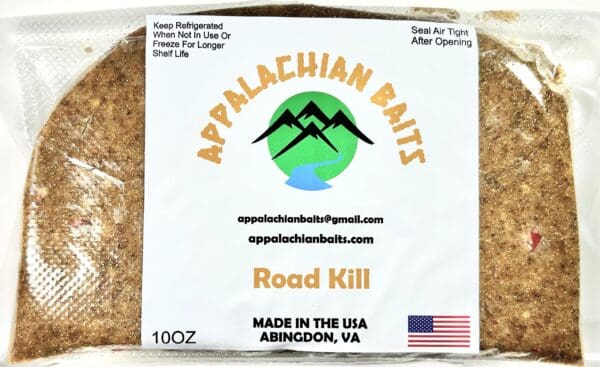 A box of appalachian baits road kill