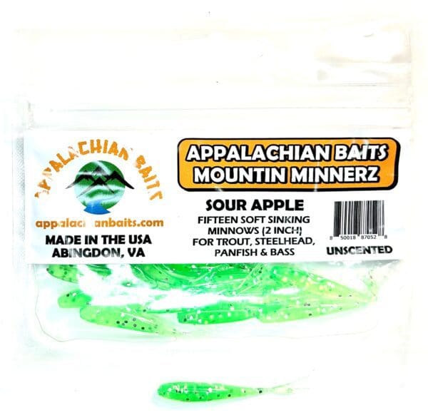 A package of appalachian bait mountain minnerz