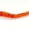 A close up of an orange snake