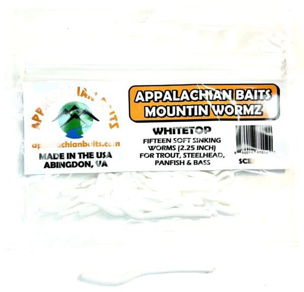 A package of appalachian bait mountain worm.