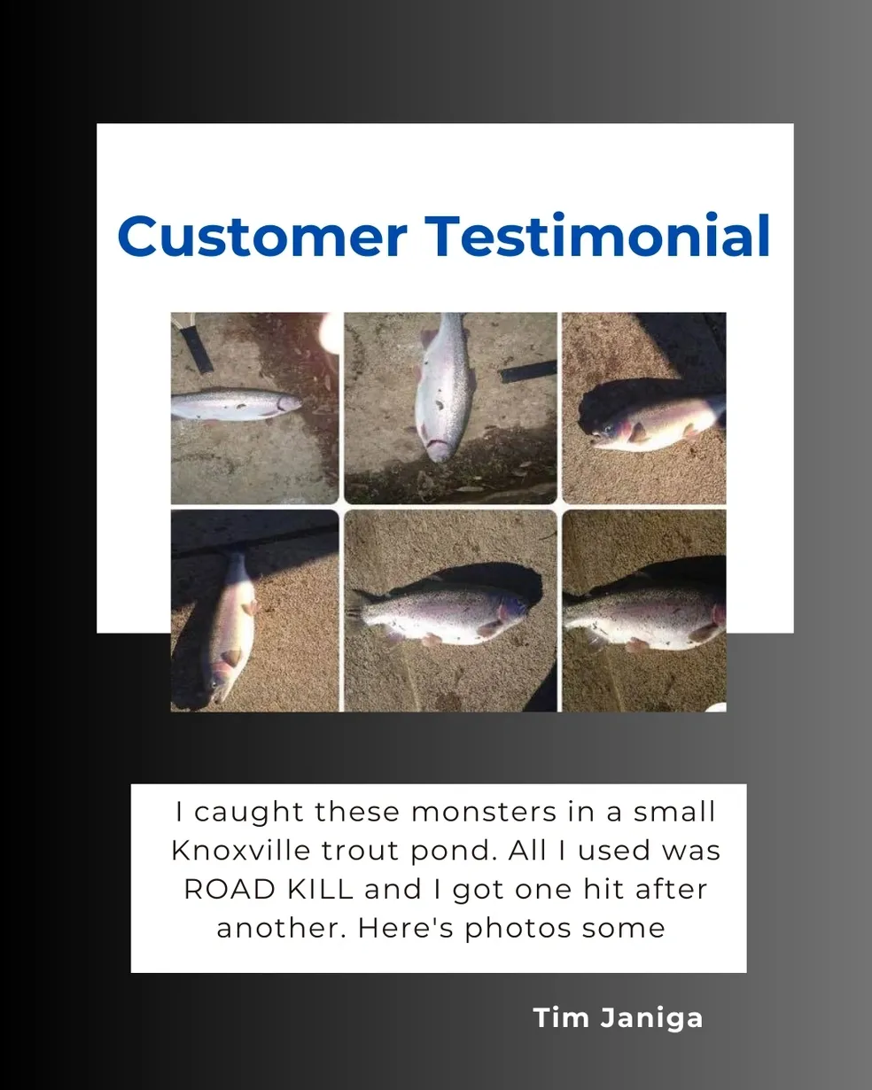 A customer testimonial of the knoxville trout pond.